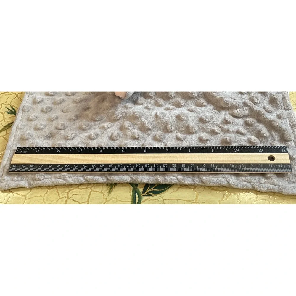 Crevent Baby Security Blanket Gray Elephant‎ Minky Dot Lovey Plush 12 Inch